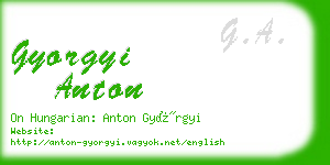 gyorgyi anton business card